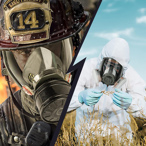 Amzyxuan Máscara De Gas De Cara Completa, Máscaras De Gas De