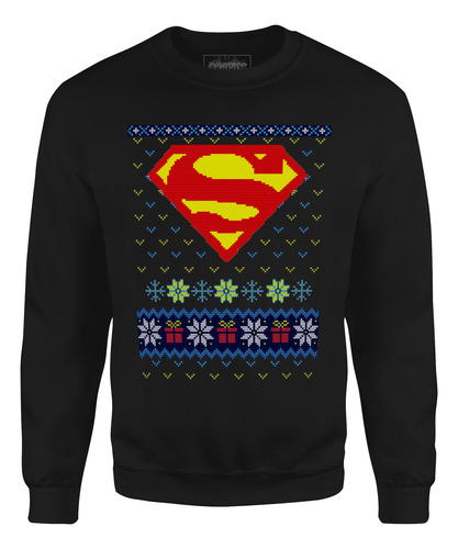 Sudadera Grapics Ugly Sweater Superman Logo Dc Sueter Comics