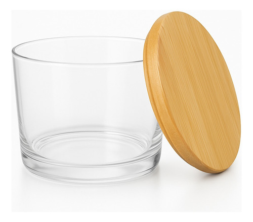 Kit 12 Frascos De Cristal 150ml Con Tapas De Madera For
