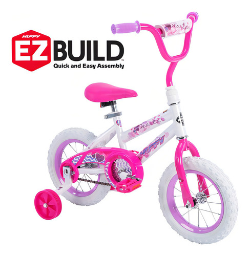 Bicicleta Huffy 12 Pulgadas Rosa Niña 3 A 5 Años Grati Color Rosa/blanco