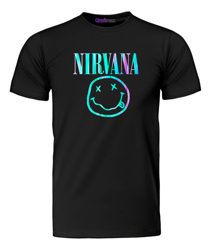 Polera Nirvana Logo Rainbow Musica Grunge Kurt Grafimax