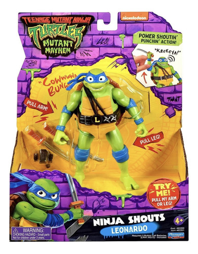 Juguete Tortugas Ninja Leonardo Mutant Mayhem Con Sonido