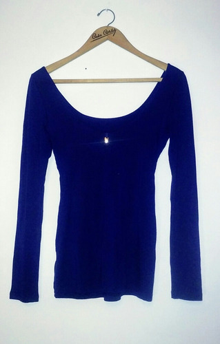 Remera Allò Martinez Azul 44 Escote Elastizada Impecable (Usado)