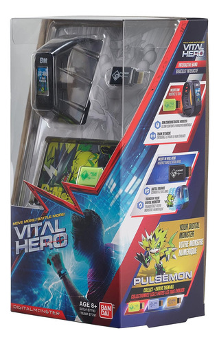 Vital Hero - Digimon - Banda Interactiva (negro)