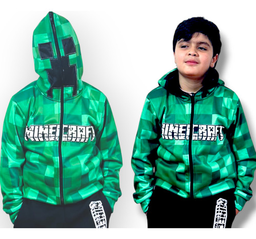 Sudadera, Buso, Chaqueta Del Videojuego Minecraft Creeper