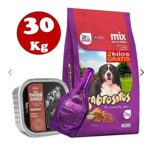 Sabrositos Adulto Mix De Carnes 22+8 + Regalo