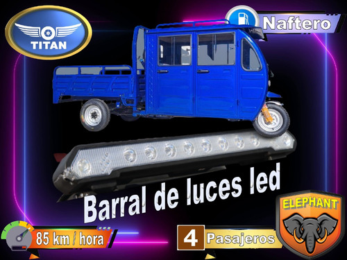 Triciclo Naftero Doble Cabina 1000kg 4 Pasajeros Titan 200cc