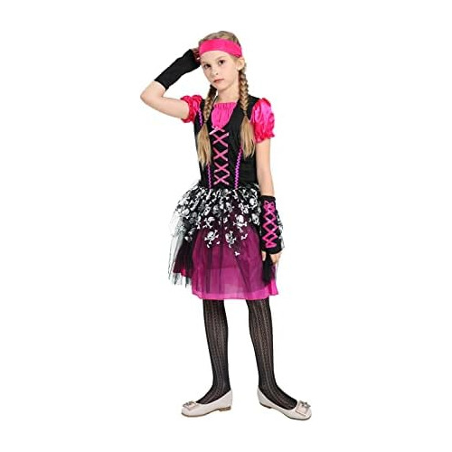 Disfraz De Pirata Niñas, Vestido Rosa De Halloween, Ta...