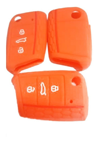 Funda Llave Vw Golf Jetta Mk7 Silicon Volkswagen Naranja