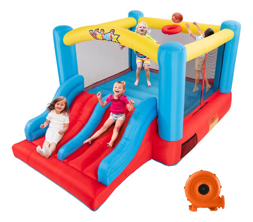 Valwix Castillo Inflable Con Soplador Para Ninos De 3 A 10 A