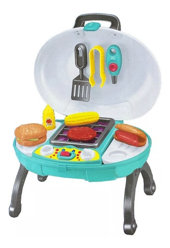 Parrilla Infantil De Juguete Luz Y Sonido Poppi + Accesorios