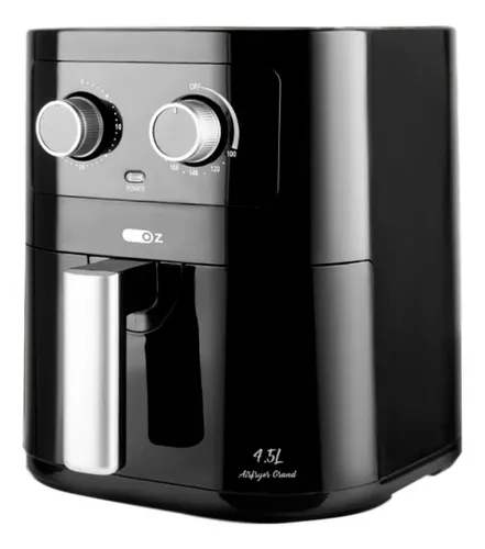 Fritadeira Sem Óleo Elétrica Air Fryer 4,5l Preto 1500w Fr4000 Oz Cesto Removível Com Timer 220v