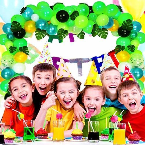120 Piezas De Globos De Fiesta Temáticos De La Selva Globos