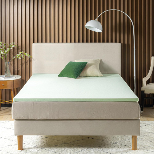 Sobrecolchón De Espuma Viscoelástica De 2 Pulgadas Té Verde