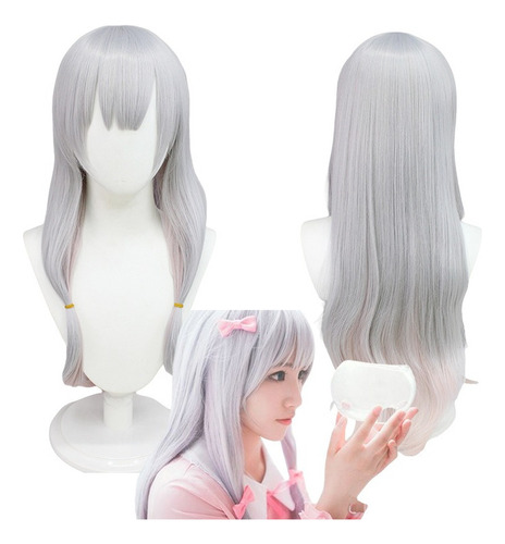 Eromanga Sensei Izumi Sagiri Cosplay Peluca Largo Pelo 70cm