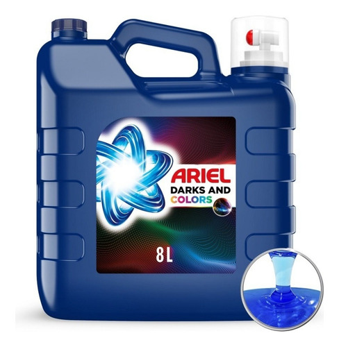 Detergente Liquido Ariel Darks And Colores 8l