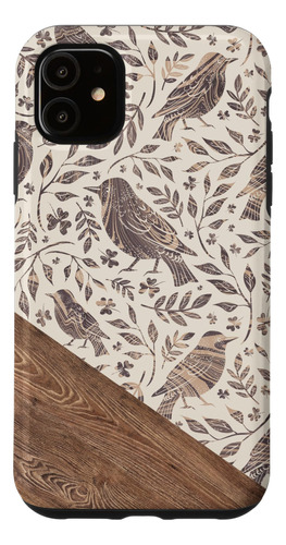 iPhone 11 Boho Bird Leaf Floral Patrón De  B08f5bhrv7_300324