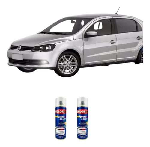 Spray Automotiva Vw Prata Sargas + Verniz