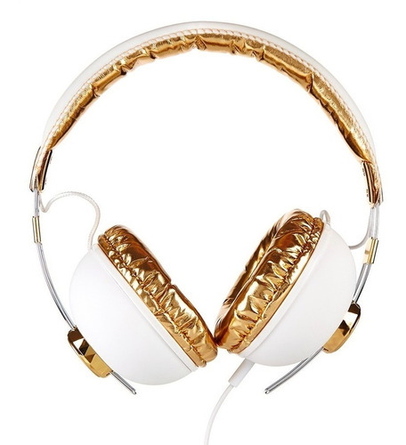 Auriculares Idance Hipster703 Vintage White & Gold 