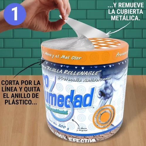 2 Absorbe Humedad Repuesto 1.5 Kg + 4 Rellenables De 300 Gr