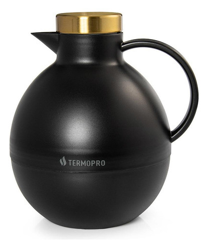 Garrafa Térmica Café Chá Italy 1L Preto Termopro Glass