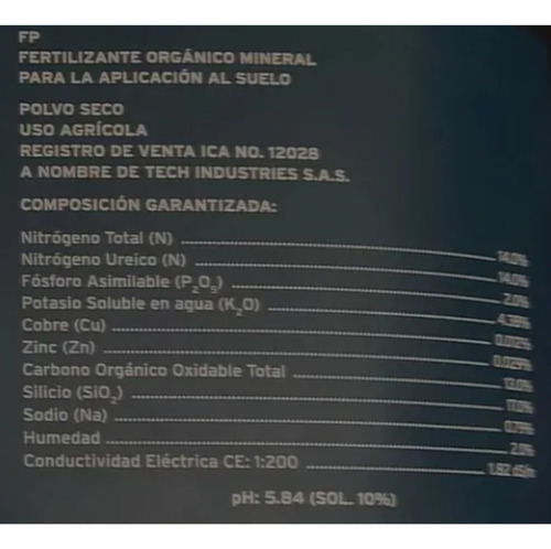 Imagen 8 de 9 de Fertilizante Orgánico Proteína De Pez 3 Libras - Certificado