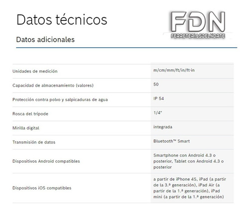 Imagen 6 de 9 de Medidor Distancia Laser Bosch Glm-120 C Profesional - Fdn