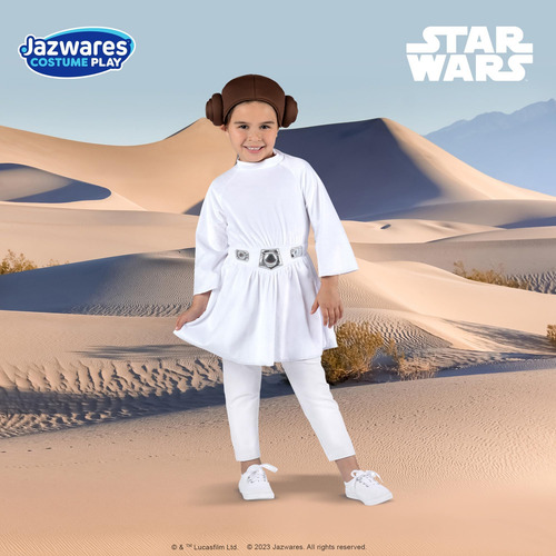 Jazwares Disfraz De Princesa Leia De Star Wars Para Niño De