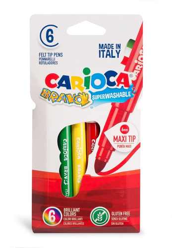 Marcadores Carioca Bravo X 6 Made In Italy