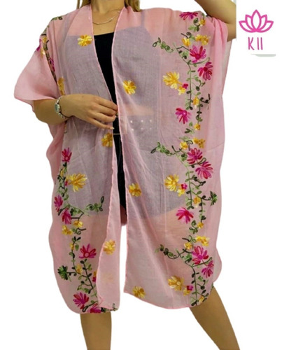 Kimono Saco  Pareo Amplio Mujer  Playero Casual Tendencia 