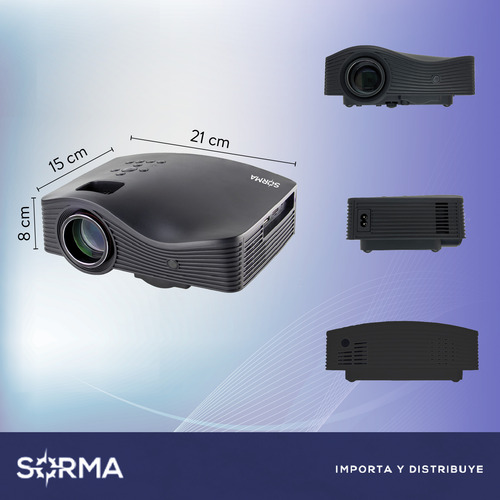 Imagen 4 de 10 de Proyector Wifi Mirrorcast Hd1080 Portatil 1500 Lumens