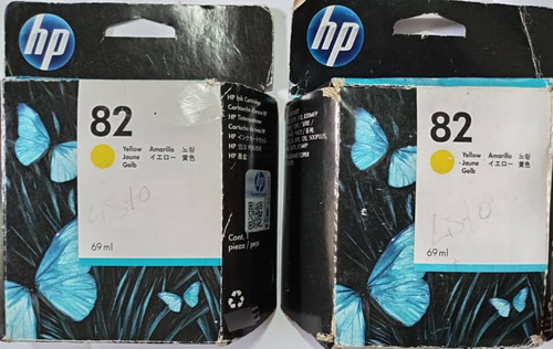 Cartucho De Tinta Original Hp 82 Yellow 69ml