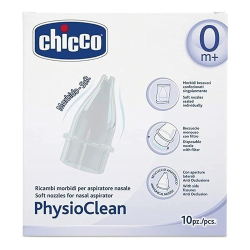 Repuesto P/ Aspirador Nasal Chicco Physio Clean Soft X 10 Un