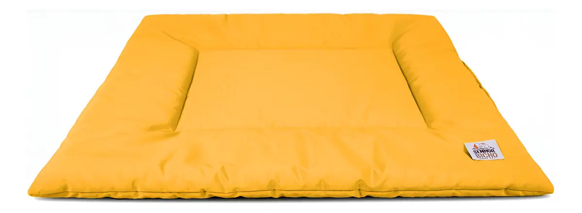 Colchonete Pet Impermeável Cama Cachorro Caminha Pet 80x60 Cor Amarelo Desenho Liso