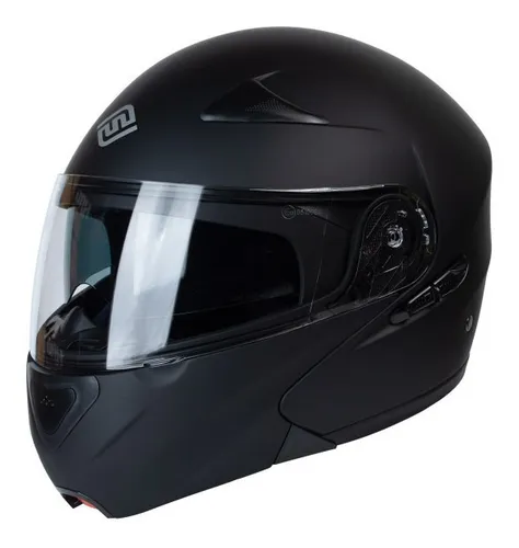 Casco Moto Faseed 901 Abatible Negro Opaco Con Sun Visor Cuotas