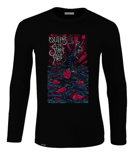 Camiseta Manga Larga Queens Of The Stone Age Banda Rock Lbo