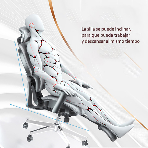 Silla De Oficina Ergonómica Transpirable Con Respaldo Ajustable