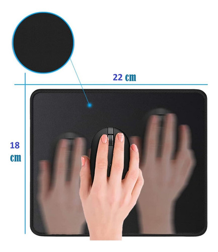 Imagen 4 de 5 de Pad Mouse Plano Sin Gel Base Antideslizante Para Mouse