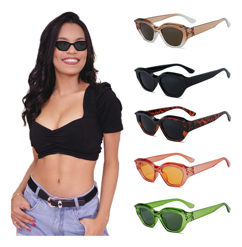 Gafas De Sol De Moda Ojo De Gato Unisex Paquete De 5 Pares
