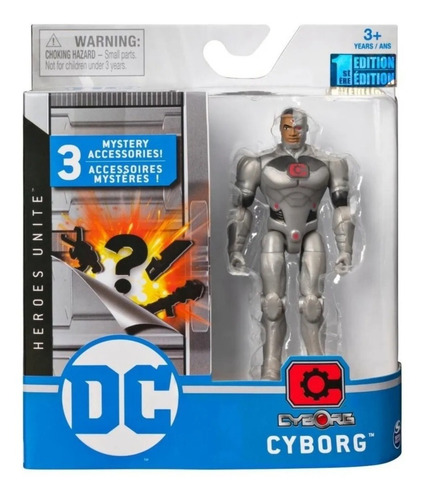 Dc Comics Figura Articulada 10 Cm Cyborg Original. 