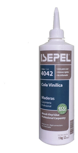 Cola Carpintero Adhesivo Vinilico 1 Kg Con Pico Isepel 4042