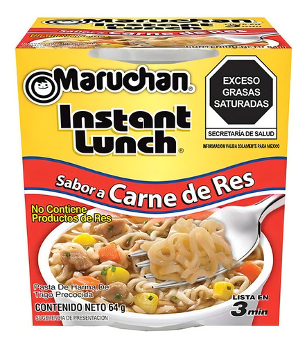 Sopa Instántanea Maruchan De 64 Gr Sabor A Carne De Res