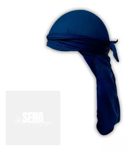 Bandana Durag Cetim Silky Preta - TUG Brasil