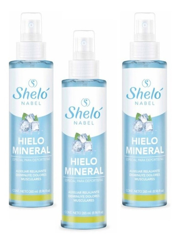 Kit 3 Hielo Mineral Relajante Moscular 265ml Shelo Na S060-3