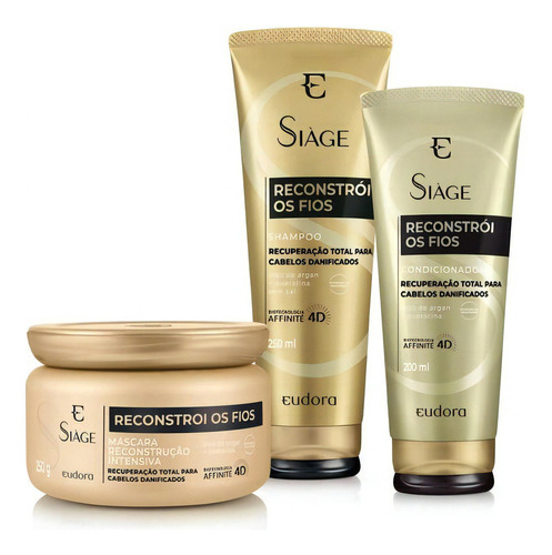 Kit Siage Reconstroi Os Fios: Shampoo+condicionador+mascara