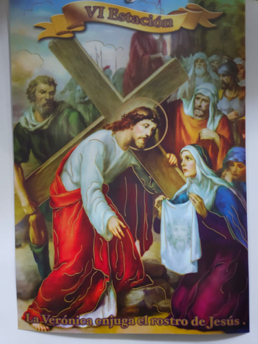 Poster Decorativo Viacrucis Pack De 5 Juegos 28x40