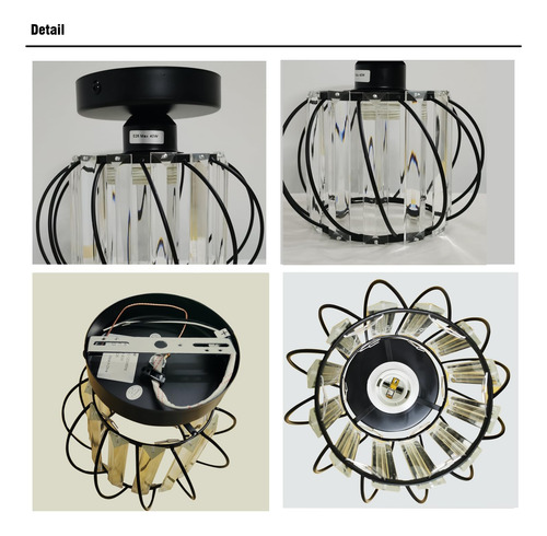 Asmymhd Candeliers Mini Luces De Techo De Cristal Accesorios