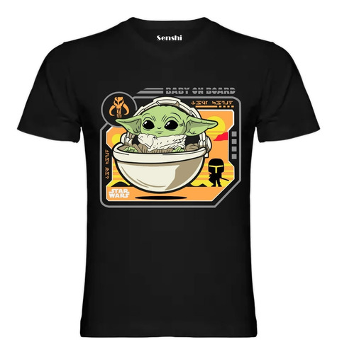 Polera Funko Baby Yoda Unisex Estampada Dtf Cod 001