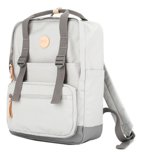 Mochila Bolso Impermeable Okta Mod 1085b Gris Bitono