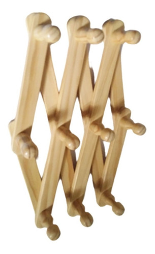 Perchero Plegable De Madera Doble Función